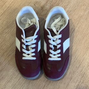 Target Women's Burgundy and White Low-Top Sneakers